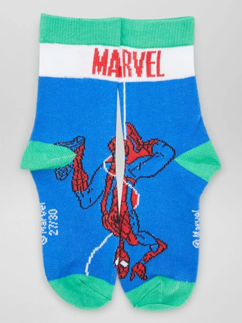 PACK DE CALCETINES 'SPIDERMAN'  3 PARES  AZUL
